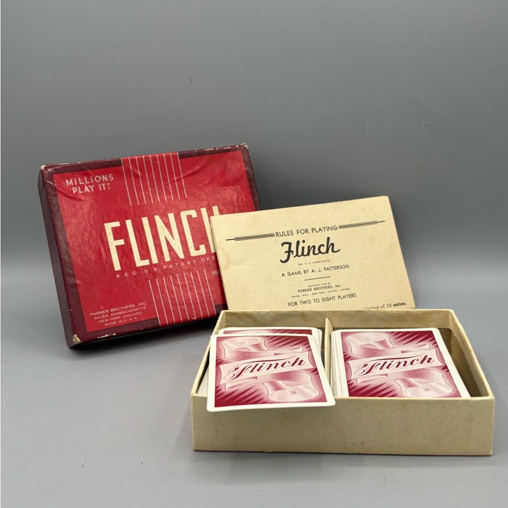 Flinch Card Game Set in Red and White